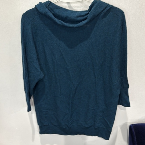 Moth Cowl Turtleneck Sweater‎ Knitted Fabric 3/4 Sleeves Bright Marine Blue W M - Picture 5 of 7